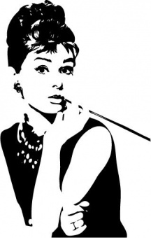 Naklejka dekoracyjna na ścianę Audrey Hepburn